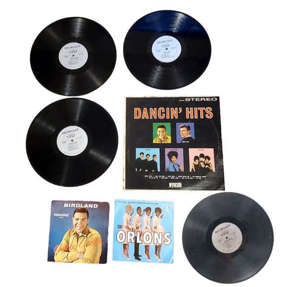 Lot of 7 Vintage Top Dancing Hits 33 rpm Vinyl Records 2 45 rpm - Picture 1 of 16